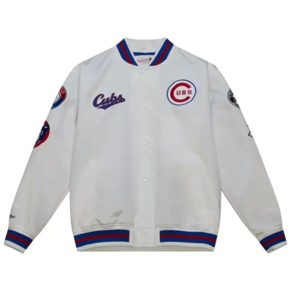 City Collection Lightweight Satin Jacket Chicago Cubs