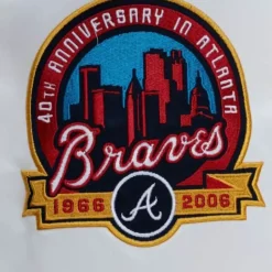 City Collection Lightweight Satin Jacket Atlanta Braves