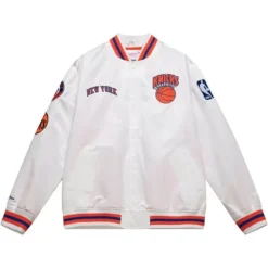 City Collection Lightweight Satin Jacket New York Knicks