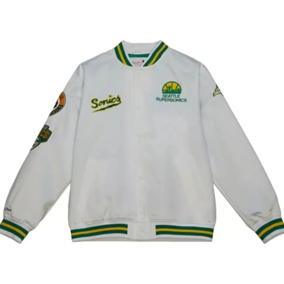 City Collection Lightweight Satin Jacket Seattle Supersonics