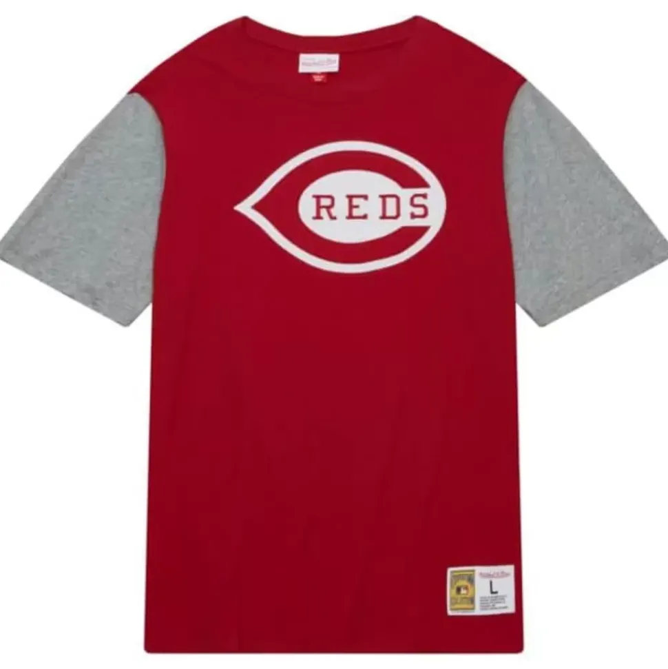 Color Blocked Ss Tee Cincinnati Reds