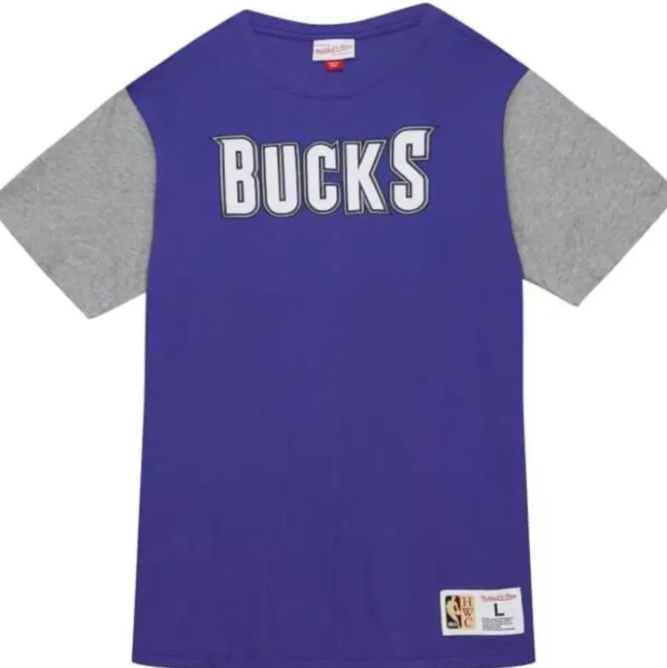 Color Blocked Ss Tee Milwaukee Bucks