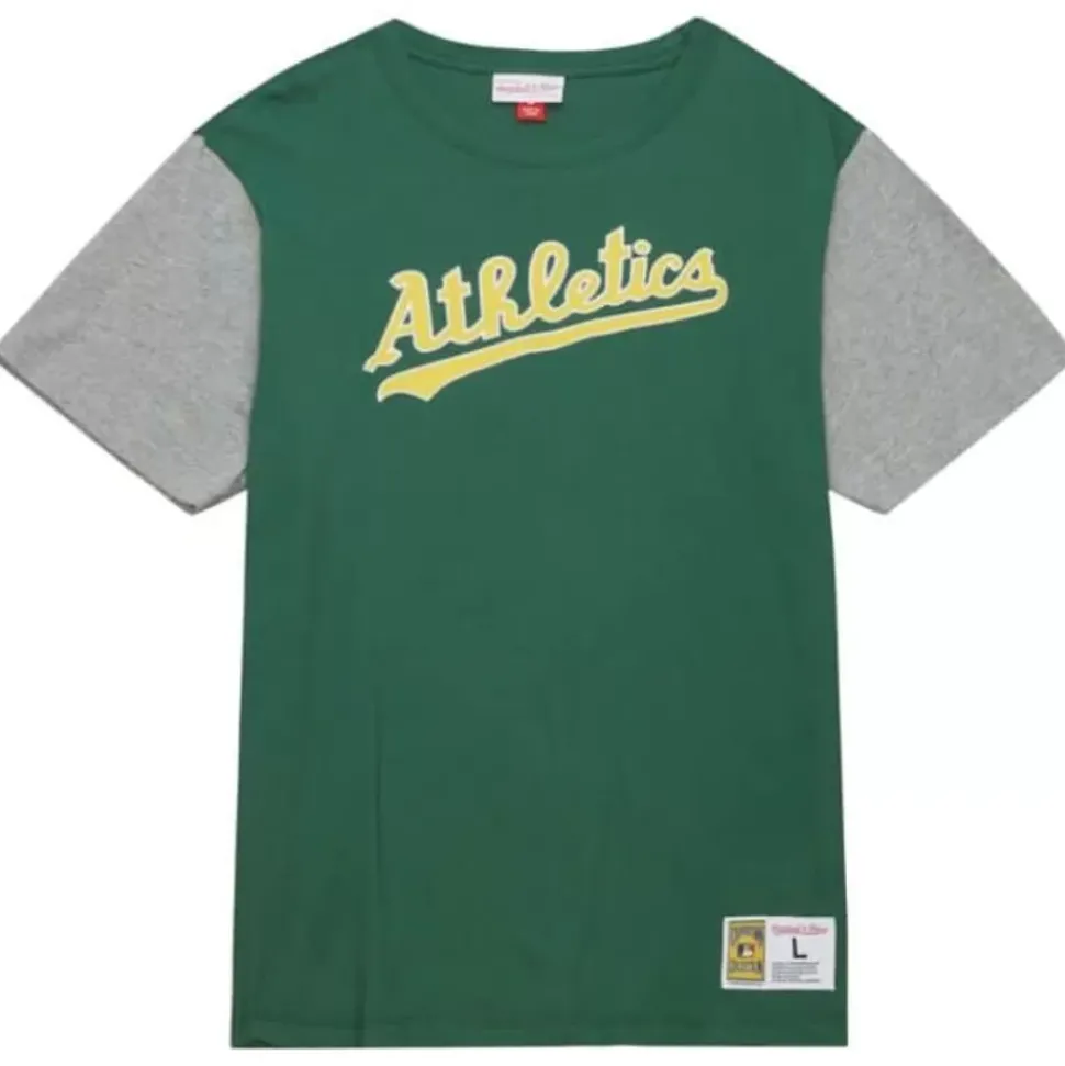 Color Blocked Ss Tee Oakland Athletics