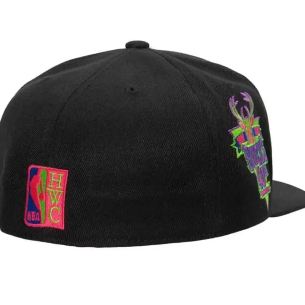 Color Bomb Fitted Hwc Milwaukee Bucks