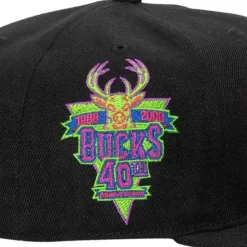 Color Bomb Fitted Hwc Milwaukee Bucks