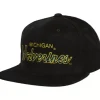 Cord Script Snapback University Of Michigan