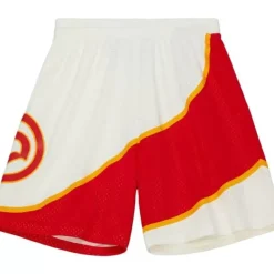 Cream Swingman Shorts Atlanta Hawks 1986
