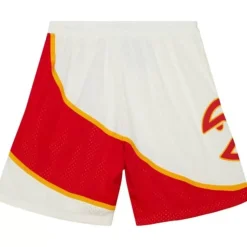 Cream Swingman Shorts Atlanta Hawks 1986