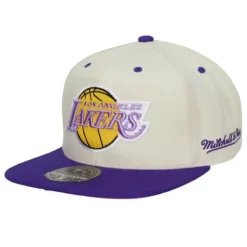 Cream Team Fitted Hwc Hat Los Angeles Lakers