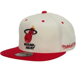 Cream Team Fitted Hwc Hat Miami Heat