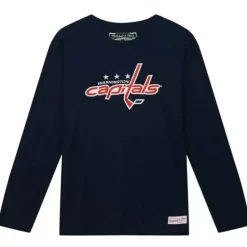 Distressed Logo Ls Tee Washington Capitals