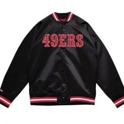 Double Clutch Lightweight Satin Jacket San Francisco 49Ers