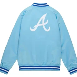 Double Clutch Lightweight Satin Jacket Atlanta Braves