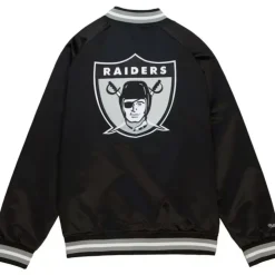 Double Clutch Lightweight Satin Jacket Oakland Raiders