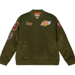 Flight Satin Bomber Jacket Los Angeles Lakers