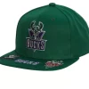 Front Face Snapback Hwc Milwaukee Bucks
