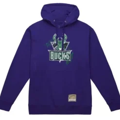 Game Day Pattern Pullover Hoodie Milwaukee Bucks