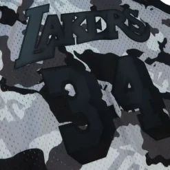 Ghost Black Camo Swingman Shaquille O'Neal Los Angeles Lakers 1996-97 Jersey
