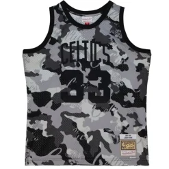 Ghost Black Camo Swingman Larry Bird Boston Celtics 1985-86 Jersey