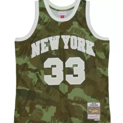Ghost Green Camo Swingman Patrick Ewing New York Knicks 1991-92 Jersey