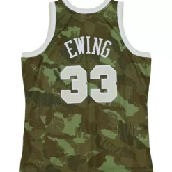 Ghost Green Camo Swingman Patrick Ewing New York Knicks 1991-92 Jersey