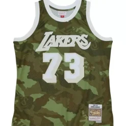 Ghost Green Camo Swingman Dennis Rodman Los Angeles Lakers 1998-99 Jersey