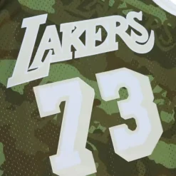 Ghost Green Camo Swingman Dennis Rodman Los Angeles Lakers 1998-99 Jersey