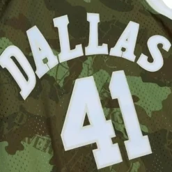 Ghost Green Camo Swingman Dirk Nowitzki Dallas Mavericks 1998-99 Jersey
