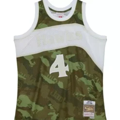 Ghost Green Camo Swingman Spud Webb Atlanta Hawks 1986-87 Jersey