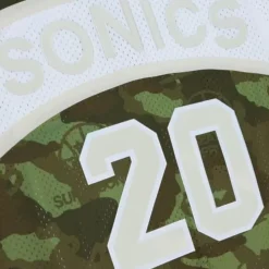 Ghost Green Camo Swingman Gary Payton Seattle Supersonics 1984-85 Jersey