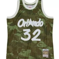 Ghost Green Camo Swingman Shaquille O'Neal Orlando Magic 1984-85 Jersey