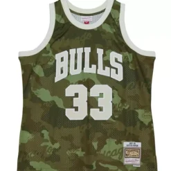 Ghost Green Camo Swingman Scottie Pippen Chicago Bulls 1997-98 Jersey