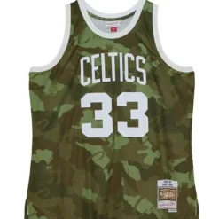 Ghost Green Camo Swingman Larry Bird Boston Celtics 1985-86 Jersey