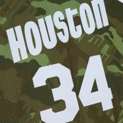 Ghost Green Camo Swingman Hakeem Olajuwon Houston Rockets 1993-94 Jersey