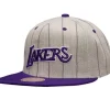 Grey Pin Pop Snapback Hwc Los Angeles Lakers
