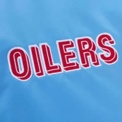 Heavyweight Satin Jacket Houston Oilers