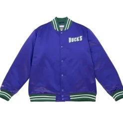 Heavyweight Satin Jacket Milwaukee Bucks