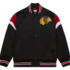 Heavyweight Satin Jacket Chicago Blackhawks