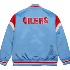 Heavyweight Satin Jacket Houston Oilers