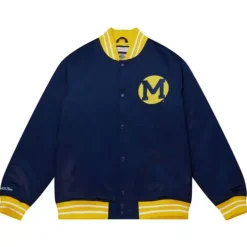 Heavyweight Satin Jacket University Of Michigan