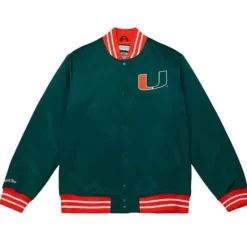 Heavyweight Satin Jacket University Of Miami
