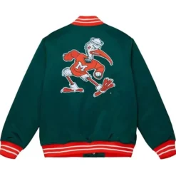 Heavyweight Satin Jacket University Of Miami