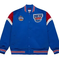 Heavyweight Satin Jacket New Jersey Nets