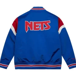 Heavyweight Satin Jacket New Jersey Nets