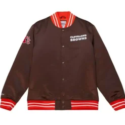 Heavyweight Satin Jacket Cleveland Browns