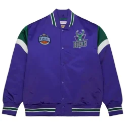 Heavyweight Satin Jacket Milwaukee Bucks