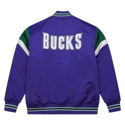 Heavyweight Satin Jacket Milwaukee Bucks
