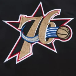 Heavyweight Satin Jacket Philadelphia 76Ers