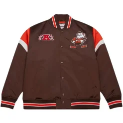 Heavyweight Satin Jacket Cleveland Browns
