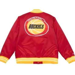 Heavyweight Satin Jacket Houston Rockets